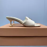 Cheap MIU MIU Slippers For Women #1331977 Replica Wholesale [$85.00 USD] [ITEM#1331977] on Replica MIU MIU Slippers