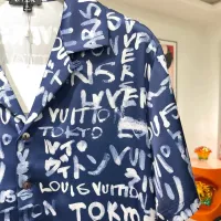 Cheap Louis Vuitton LV Tracksuits Short Sleeved For Men #1333398 Replica Wholesale [$76.00 USD] [ITEM#1333398] on Replica Louis Vuitton LV Tracksuits