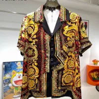 Cheap Versace Tracksuits Short Sleeved For Men #1333403 Replica Wholesale [$76.00 USD] [ITEM#1333403] on Replica Versace Tracksuits