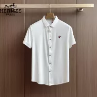 Cheap Hermes Shirts Short Sleeved For Men #1333416 Replica Wholesale [$52.00 USD] [ITEM#1333416] on Replica Hermes Shirts