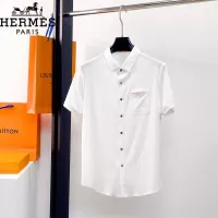 Cheap Hermes Shirts Short Sleeved For Men #1333500 Replica Wholesale [$52.00 USD] [ITEM#1333500] on Replica Hermes Shirts