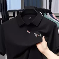 Cheap Thom Browne TB T-Shirts Short Sleeved For Men #1334429 Replica Wholesale [$34.00 USD] [ITEM#1334429] on Replica Thom Browne TB T-Shirts