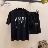 Cheap Amiri Tracksuits Short Sleeved For Men #1334737 Replica Wholesale [$48.00 USD] [ITEM#1334737] on Replica Amiri Tracksuits