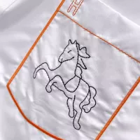 Cheap Hermes Shirts Short Sleeved For Men #1334837 Replica Wholesale [$42.00 USD] [ITEM#1334837] on Replica Hermes Shirts