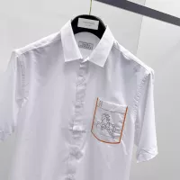 Cheap Hermes Shirts Short Sleeved For Men #1334837 Replica Wholesale [$42.00 USD] [ITEM#1334837] on Replica Hermes Shirts