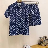 Cheap Louis Vuitton LV Tracksuits Short Sleeved For Men #1334898 Replica Wholesale [$64.00 USD] [ITEM#1334898] on Replica Louis Vuitton LV Tracksuits