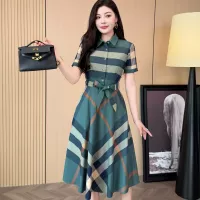 Cheap Burberry Dresses Short Sleeved For Women #1335840 Replica Wholesale [$85.00 USD] [ITEM#1335840] on Replica Burberry Dresses