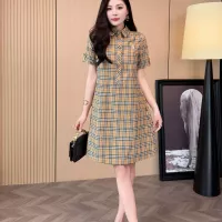 Cheap Burberry Dresses Short Sleeved For Women #1335844 Replica Wholesale [$85.00 USD] [ITEM#1335844] on Replica Burberry Dresses
