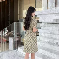 Cheap Burberry Dresses Short Sleeved For Women #1335845 Replica Wholesale [$85.00 USD] [ITEM#1335845] on Replica Burberry Dresses