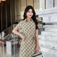 Cheap Burberry Dresses Short Sleeved For Women #1335845 Replica Wholesale [$85.00 USD] [ITEM#1335845] on Replica Burberry Dresses