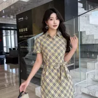 Cheap Burberry Dresses Short Sleeved For Women #1335845 Replica Wholesale [$85.00 USD] [ITEM#1335845] on Replica Burberry Dresses