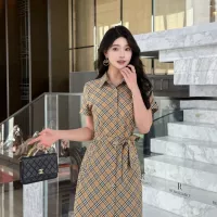 Cheap Burberry Dresses Short Sleeved For Women #1335846 Replica Wholesale [$85.00 USD] [ITEM#1335846] on Replica Burberry Dresses