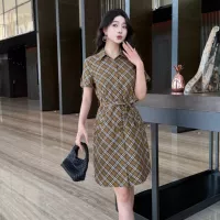 Cheap Burberry Dresses Short Sleeved For Women #1335852 Replica Wholesale [$85.00 USD] [ITEM#1335852] on Replica Burberry Dresses