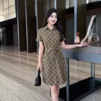 Cheap Burberry Dresses Short Sleeved For Women #1335852 Replica Wholesale [$85.00 USD] [ITEM#1335852] on Replica Burberry Dresses