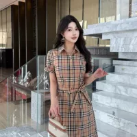 Cheap Burberry Dresses Short Sleeved For Women #1335859 Replica Wholesale [$85.00 USD] [ITEM#1335859] on Replica Burberry Dresses