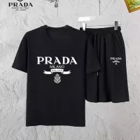 Cheap Prada Tracksuits Short Sleeved For Men #1336100 Replica Wholesale [$48.00 USD] [ITEM#1336100] on Replica Prada Tracksuits