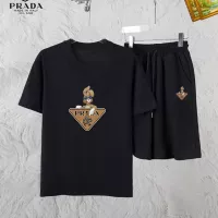 Cheap Prada Tracksuits Short Sleeved For Men #1336101 Replica Wholesale [$48.00 USD] [ITEM#1336101] on Replica Prada Tracksuits