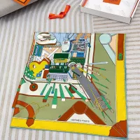 Cheap Hermes Silk Square #1338157 Replica Wholesale [$64.00 USD] [ITEM#1338157] on Replica Hermes Scarf