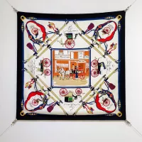 Cheap Hermes Silk Square #1338183 Replica Wholesale [$64.00 USD] [ITEM#1338183] on Replica Hermes Scarf