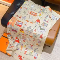 Cheap Hermes Silk Square #1338225 Replica Wholesale [$64.00 USD] [ITEM#1338225] on Replica Hermes Scarf