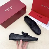 Cheap Salvatore Ferragamo Leather Shoes For Men #1340000 Replica Wholesale [$125.00 USD] [ITEM#1340000] on Replica Salvatore Ferragamo Leather Shoes