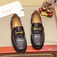 Cheap Salvatore Ferragamo Leather Shoes For Men #1340044 Replica Wholesale [$88.00 USD] [ITEM#1340044] on Replica Salvatore Ferragamo Leather Shoes