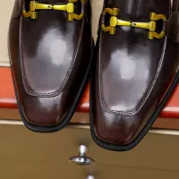 Cheap Salvatore Ferragamo Leather Shoes For Men #1340047 Replica Wholesale [$88.00 USD] [ITEM#1340047] on Replica Salvatore Ferragamo Leather Shoes