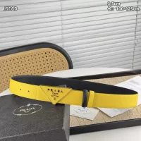 Cheap Prada AAA Quality Belts In Gold For Men #1340117 Replica Wholesale [$56.00 USD] [ITEM#1340117] on Replica Prada AAA Quality Belts
