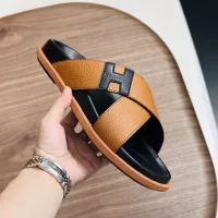 Cheap Hermes Slippers For Men #1340201 Replica Wholesale [$82.00 USD] [ITEM#1340201] on Replica Hermes Slippers