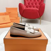 Cheap Hermes Leather Shoes For Women #1341228 Replica Wholesale [$125.00 USD] [ITEM#1341228] on Replica Hermes Leather Shoes