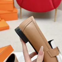 Cheap Hermes Leather Shoes For Women #1341229 Replica Wholesale [$125.00 USD] [ITEM#1341229] on Replica Hermes Leather Shoes
