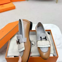 Cheap Hermes Leather Shoes For Women #1341230 Replica Wholesale [$125.00 USD] [ITEM#1341230] on Replica Hermes Leather Shoes