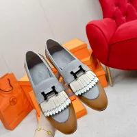 Cheap Hermes Leather Shoes For Women #1341230 Replica Wholesale [$125.00 USD] [ITEM#1341230] on Replica Hermes Leather Shoes
