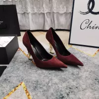 Cheap Yves Saint Laurent YSL High-Heeled Shoes For Women #1341347 Replica Wholesale [$122.00 USD] [ITEM#1341347] on Replica Yves Saint Laurent YSL High-Heeled Shoes