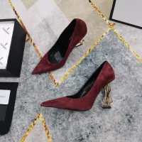 Cheap Yves Saint Laurent YSL High-Heeled Shoes For Women #1341347 Replica Wholesale [$122.00 USD] [ITEM#1341347] on Replica Yves Saint Laurent YSL High-Heeled Shoes