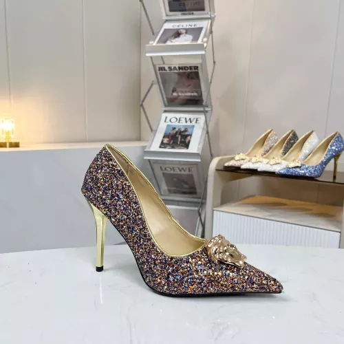 Cheap Versace High-Heeled Shoes For Women #1341724 Replica Wholesale [$82.00 USD] [ITEM#1341724] on Replica Versace High-Heeled Shoes
