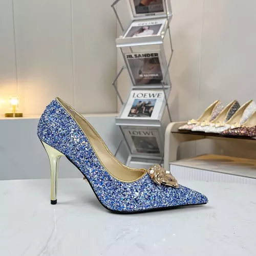Cheap Versace High-Heeled Shoes For Women #1341725 Replica Wholesale [$82.00 USD] [ITEM#1341725] on Replica Versace High-Heeled Shoes