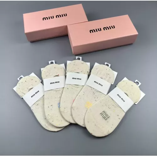 Cheap MIU MIU Socks For Women #1341805 Replica Wholesale [$25.00 USD] [ITEM#1341805] on Replica MIU MIU Socks