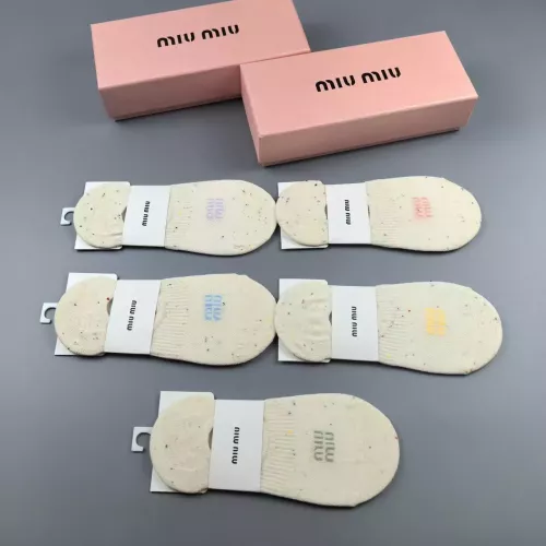 Cheap MIU MIU Socks For Women #1341805 Replica Wholesale [$25.00 USD] [ITEM#1341805] on Replica MIU MIU Socks
