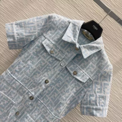 Cheap Fendi Dresses Short Sleeved For Women #1342293 Replica Wholesale [$132.00 USD] [ITEM#1342293] on Replica Fendi Dresses