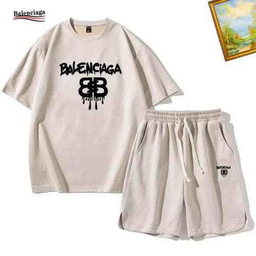 Balenciaga Fashion Tracksuits Short Sleeved For Men #1342388