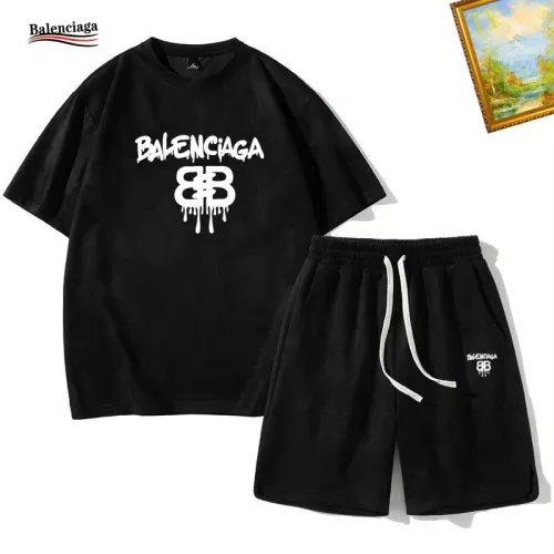 Balenciaga Fashion Tracksuits Short Sleeved For Men #1342390