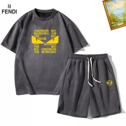 Fendi Tracksuits Short Sleeved For Men #1342424