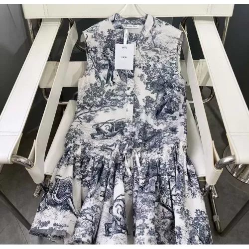 Cheap Christian Dior Dresses Sleeveless For Women #1343996 Replica Wholesale [$102.00 USD] [ITEM#1343996] on Replica Christian Dior Dresses