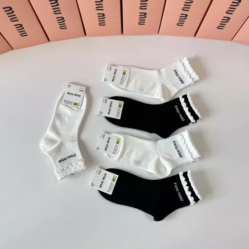 Cheap MIU MIU Socks #1345933 Replica Wholesale [$27.00 USD] [ITEM#1345933] on Replica MIU MIU Socks
