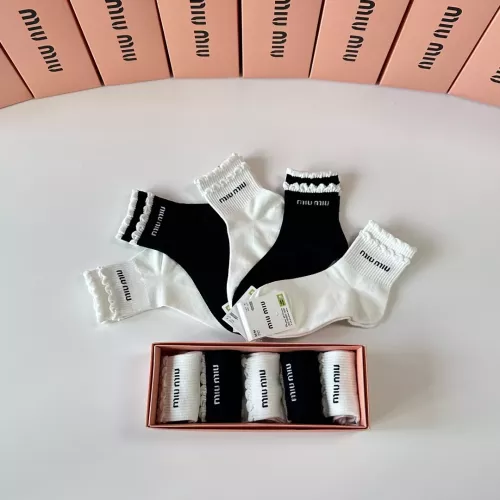 Cheap MIU MIU Socks #1345933 Replica Wholesale [$27.00 USD] [ITEM#1345933] on Replica MIU MIU Socks