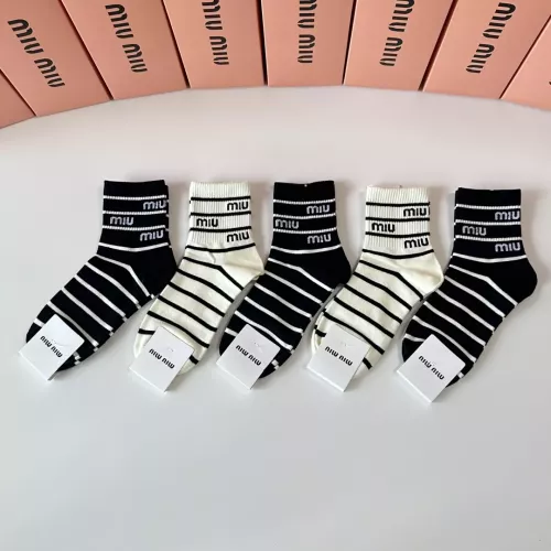 Cheap MIU MIU Socks #1345935 Replica Wholesale [$27.00 USD] [ITEM#1345935] on Replica MIU MIU Socks