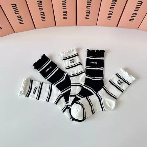 Cheap MIU MIU Socks #1345937 Replica Wholesale [$29.00 USD] [ITEM#1345937] on Replica MIU MIU Socks