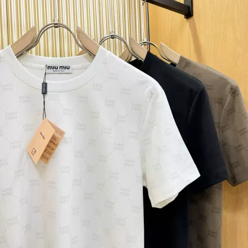 Cheap MIU MIU T-Shirts Short Sleeved For Men #1346380 Replica Wholesale [$80.00 USD] [ITEM#1346380] on Replica MIU MIU T-Shirts