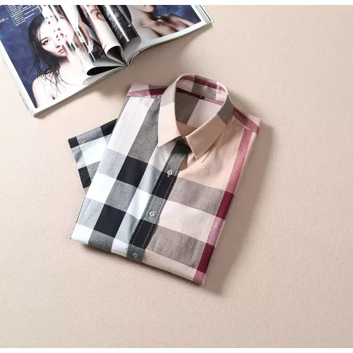 Cheap Burberry Shirts Short Sleeved For Women #1346650 Replica Wholesale [$36.00 USD] [ITEM#1346650] on Replica Burberry Shirts